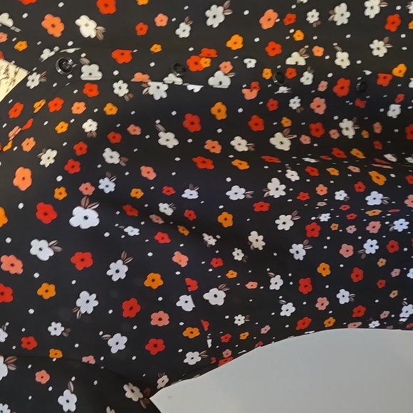 CAbi Black Blouse with Red and White Floral Print - Picture 5 of 9